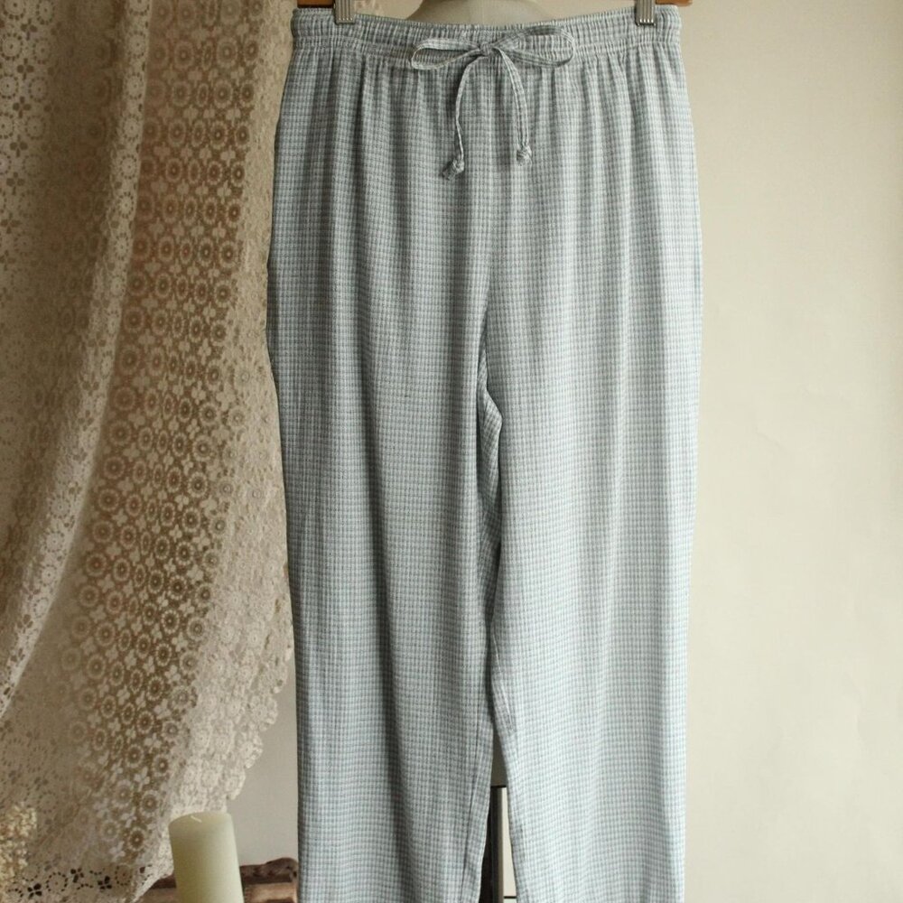 Vintage 1990s Pant Suit, Sag Harbor Petites Blue and White Two Piece, - Picture 4 of 16